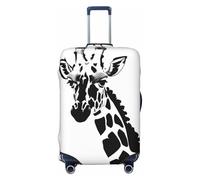 CNTDBU Housse de protection élastique pour valise, résistante aux rayures, convient à la plupart des valises, motif girafe noire et blanche, Noir , S, Bohémien
