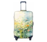 CNTDBU Housse de valise extensible aquarelle Wild Art - Protection élastique pour voyage, résistante aux rayures - S'adapte à la plupart des valises, Noir , XL, Bohémien