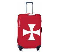 CNTDBU Housse de valise extensible avec drapeau des îles Wallis et Futuna - Protection élastique pour voyage, résistante aux rayures, s'adapte à la plupart des valises, Noir , XL, Bohémien