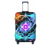 CNTDBU Housse de valise extensible en huit dimensions, protection élastique pour voyage, résistante aux rayures, s'adapte à la plupart des valises, Noir , XL, Bohémien