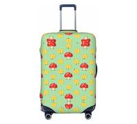 CNTDBU Housse de valise extensible sans couture avec motif champignon pour voyage, résistante aux rayures, s'adapte à la plupart des valises, Noir , L, Bohémien