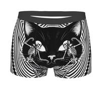 CNTDBU Illusion painting Boxer pour homme avec pochette de contour - Sous-vêtements doux et extensibles et respirants - Taille sans étiquette - Évacuation de l'humidité, Noir , M