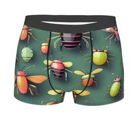 CNTDBU Insect Atlas Boxer pour homme avec pochette de contour - Sous-vêtements de performance doux et extensibles - Respirant - Taille sans étiquette, Noir , XL