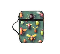 CNTDBU Insect Atlas Sac fourre-tout avec poignées - Résistant à l'eau - Organiseur pour voyage à l'église, porte-stylo, tablette, journal