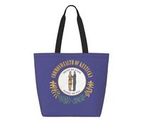 CNTDBU Kentucky State Flag Tyvek Sac fourre-tout réutilisable en papier léger pliable Sac d'épicerie imperméable durable respectueux de l'environnement pour le shopping, le travail, les voyages