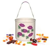 CNTDBU Lip Leaf Sac de rangement rond pour Halloween | Tissu sergé léger réutilisable pouvant contenir des cadeaux essentiels pour une utilisation en fête