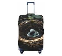 CNTDBU Little Bird Nest Housse de protection élastique pour valise, résistante aux rayures, convient à la plupart des valises, Noir , M, Bohémien