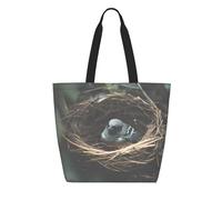 CNTDBU Little Bird Nest Tyvek Sac fourre-tout réutilisable en papier léger et pliable, imperméable, durable, respectueux de l'environnement pour le shopping, le travail, les voyages