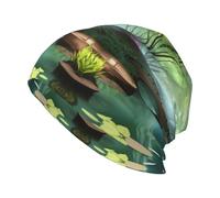 CNTDBU Little Bridge in The East - Bonnet unisexe imprimé intégral - Doux et extensible - Bonnet fantaisie double face - Cadeau amusant pour hommes, femmes, couples - Noir