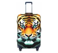 CNTDBU Little Fat Tiger Head Housse de protection élastique pour valise, résistante aux rayures, convient à la plupart des valises, Noir , M, Bohémien