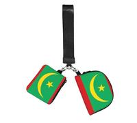 CNTDBU Lot de 2 pochettes à fermeture éclair pour femme Motif drapeau de la Mauritanie Pour la course à pied, la gym, les voyages, les sports de plein air
