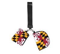 CNTDBU Lot de 2 pochettes à fermeture éclair pour femme - Motif drapeau de l'État du Maryland - Pour la course à pied, la gym, les voyages, les sports de plein air