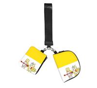 CNTDBU Lot de 2 pochettes à fermeture éclair pour femme - Motif drapeau du Vatican - Pour la course à pied, la gym, les voyages, les sports de plein air