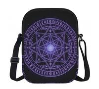 CNTDBU Magic Circle Petit sac à bandoulière léger avec fermeture éclair pour femme, sac à bandoulière imperméable et décontracté pour voyage, téléphone et portefeuille