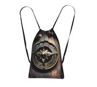 CNTDBU Magical Design Sac à dos pliable avec cordon de serrage et motif runes nordiques - Léger et réutilisable - Sac à dos compact pour le camping, la salle de sport