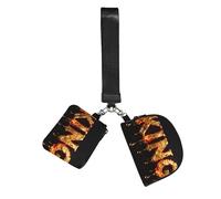 CNTDBU Molten Lot de 2 porte-clés avec dragonne pour femme Doré Petit sac de poignet pour clés, cartes, pochette zippée pour course à pied, gym, voyage, sports de plein air