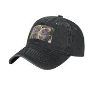 CNTDBU Mouse in Love Casquette de baseball noire en denim délavé pour adulte - Visière incurvée classique réglable Snapback en coton doux décontracté 7 couleurs pour homme femme extérieur, Noir