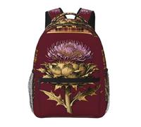 CNTDBU Noble Chardon Sac à dos léger et décontracté pour adultes, sac à dos de voyage de grande capacité avec sangles rembourrées, sac de banlieue résistant à l'eau
