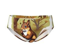 CNTDBU Nut-Eating Squirrel Slip triangle pour homme - Sous-vêtements doux et extensibles et respirants avec pochette, taille sans étiquette - Évacuation de l'humidité pour un usage quotidien - Noir