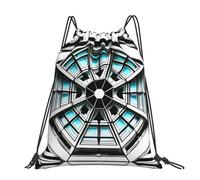 CNTDBU Octagon Building Grand sac à dos imperméable et léger pour gym, sport, sac à dos décontracté avec cordon de serrage pour voyage randonnée
