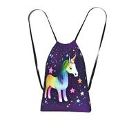 CNTDBU One-Horse Star Sac à dos pliable avec cordon de serrage - Sac de courses léger et réutilisable pour voyage, sac à dos compact pour le camping, la salle de sport