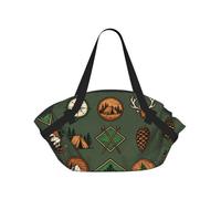 CNTDBU Outdoor Badge Collection 2 en 1 Couverture de pique-nique Sac pliable étanche Tapis rond pour plage Parc Sac fourre-tout de camping portable avec poches de rangement pour aventures en plein air