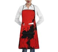 CNTDBU PaAbstract Tablier de cuisine imperméable et résistant aux taches avec poche profonde, réglable et robuste pour homme et femme