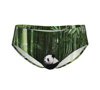 CNTDBU Panda Bamboo Forest Slip triangle pour homme - Doux et extensible - Respirant - Avec pochette, taille sans étiquette - Évacuation de l'humidité - Pour un usage quotidien, Noir , S