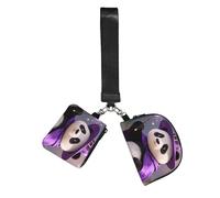 CNTDBU Panda Wizard Lot de 2 porte-clés magiques pour femme - Petit sac de poignet pour clés, cartes, sac à fermeture éclair pour course à pied, gym, voyage, sports de plein air