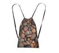CNTDBU Pebbles in the beach Sac à dos pliable avec cordon de serrage - Sac à dos léger et réutilisable pour voyage, sac à dos compact pour le camping, la salle de sport