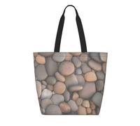 CNTDBU Pebbles in the beach Tyvek Sac fourre-tout réutilisable en papier léger pliable Sac d'épicerie imperméable durable respectueux de l'environnement pour le shopping, le travail, les voyages