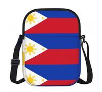 CNTDBU Petit sac à bandoulière avec motif drapeau des Philippines, sac à main léger à fermeture éclair pour femme, sac à bandoulière imperméable et décontracté pour voyage, téléphone et portefeuille