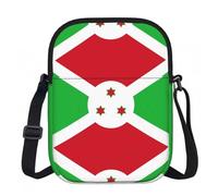 CNTDBU Petit sac à bandoulière avec motif drapeau du Burundi - Léger - Avec fermeture éclair - Imperméable - Style décontracté - Pour voyage, téléphone, portefeuille