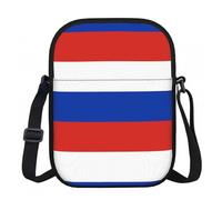CNTDBU Petit sac à bandoulière avec motif drapeau russe - Sac à main léger à fermeture éclair pour femme, sac à bandoulière imperméable et décontracté pour voyage, téléphone et portefeuille