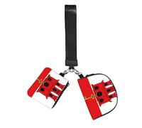 CNTDBU Portefeuille porte-clés drapeau de Gibraltar pour femme, petit sac de poignet pour clés, cartes, lot de 2 pochettes zippées pour course à pied, gym, voyage, sports de plein air