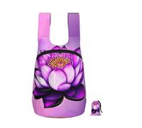 CNTDBU Purple Lotus Sac à dos pliable léger 16 l Sac à dos de randonnée imperméable avec fermeture éclair pour homme et femme