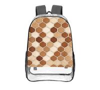 CNTDBU Python Scale Geo Clear Sac à dos 40,6 cm en PVC transparent très résistant approuvé par les stades Sac à dos de voyage unisexe
