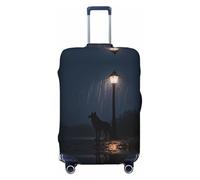 CNTDBU Rain Night Wolf Housse de protection élastique pour valise, résistante aux rayures, convient à la plupart des valises, Noir , XL, Bohémien