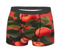 CNTDBU Red Apricot Boxer pour homme avec pochette de contour - Sous-vêtements de performance doux et extensibles - Respirant - Taille sans étiquette, Noir , XXL