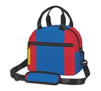 CNTDBU Sac à déjeuner isotherme avec bandoulière réglable et étanche pour un usage quotidien Motif drapeau de la Mongolie