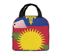 CNTDBU Sac à déjeuner isotherme avec doublure en aluminium Motif drapeau de la Guadeloupe