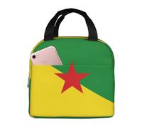 CNTDBU Sac à déjeuner isotherme avec doublure en aluminium, motif drapeau de la Guyane française