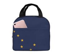 CNTDBU Sac à déjeuner isotherme avec doublure en aluminium Motif drapeau de l'Alaska