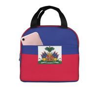 CNTDBU Sac à déjeuner isotherme avec doublure en aluminium Motif drapeau d'Haïti