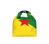 CNTDBU Sac à déjeuner isotherme avec motif drapeau de la Guyane française, taille réglable, étanche pour un usage quotidien