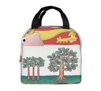 CNTDBU Sac à déjeuner isotherme avec motif drapeau de l'Île-du-Prince-Édouard avec doublure en aluminium, boîte à déjeuner étanche pour le travail