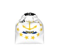 CNTDBU Sac à déjeuner isotherme avec motif drapeau du Rhode Island - Taille réglable - Étanche - Pour un usage quotidien