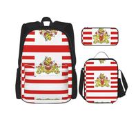 CNTDBU Sac à dos 3 en 1 avec motif drapeau du Sénat de Brême - Sac à déjeuner isotherme pour le travail avec housse pour ordinateur portable