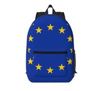 CNTDBU Sac à dos de voyage léger avec poches Motif drapeau de l'Union européenne 43,2 cm