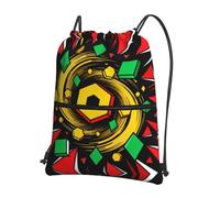 CNTDBU Sac à dos géométrique avec cordon de serrage et fermeture éclair, imperméable, léger, pour gym, sport, sac à dos réglable pour voyage, randonnée